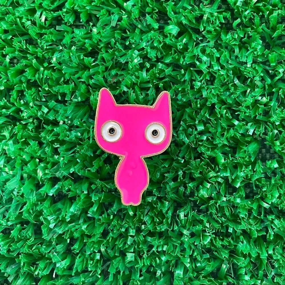 Pink Anime Kitty Enamel Pin/ Brooch Lapel